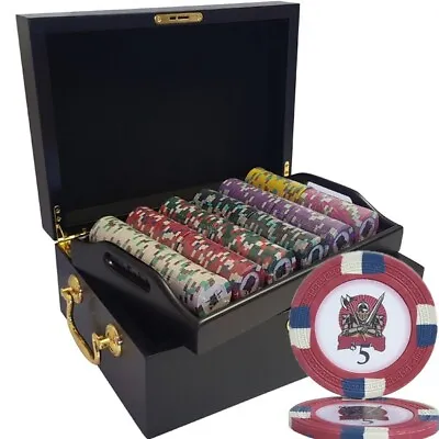 Mrc Poker 500pcs Clay Knights Casino Poker Chips Set With Mahogany Case • $169.99