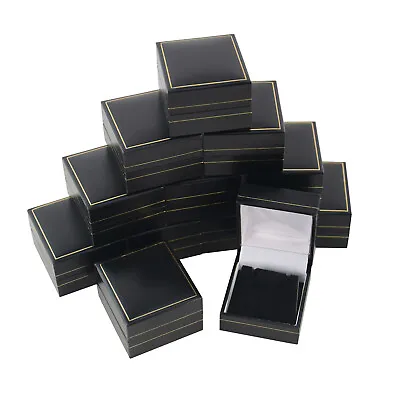 Jewellers Wholesale Black Leatherette Earring Boxes Jewellery Display Gift Box • £16.99