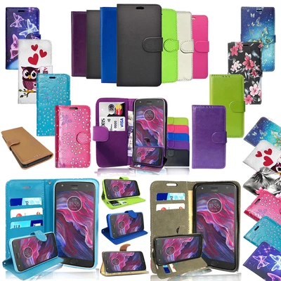 £1.99 • Buy Wallet Flip PU Leather Case Cover For Motorola Moto E4 G6 G5S C Plus E5 G6 Play