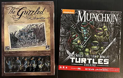Board Game Lot: The Grizzled: Armistice Edition & TMNT: Munchkin Deluxe Edition • $70