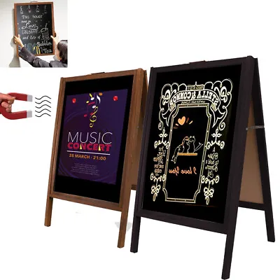 £38.91 • Buy Wood Chalkboard Blackboard Pavement Display Sign Advertising A-Board Shop Weddin