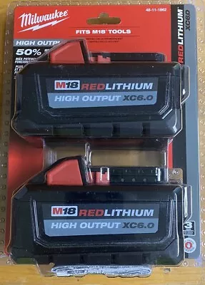 Milwaukee M18 REDLITHIUM HIGH OUTPUT XC6.0 Li-Ion Battery Pack (2 Pk) -... • $56