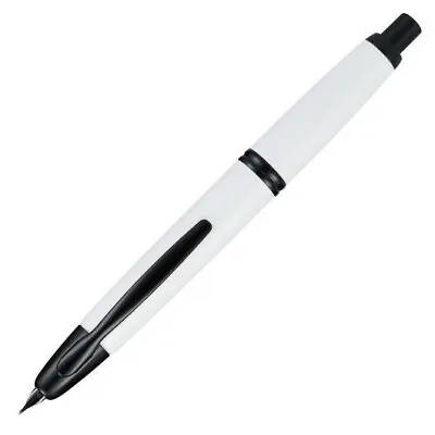 Pilot Vanishing Point Fountain Pen Matte White & Black Accents -18K  Fine Nib • $125