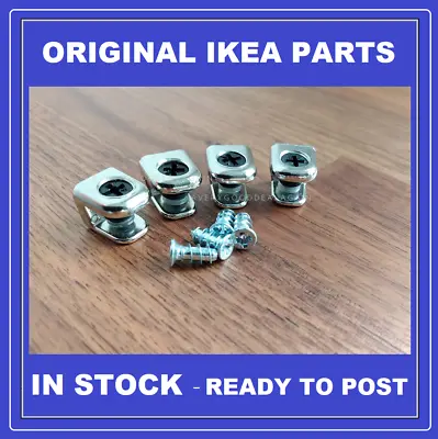 Ikea Besta Billy Glass Shelf Supports X4 Brackets Fixings Screws 114996 113928 • £4.95