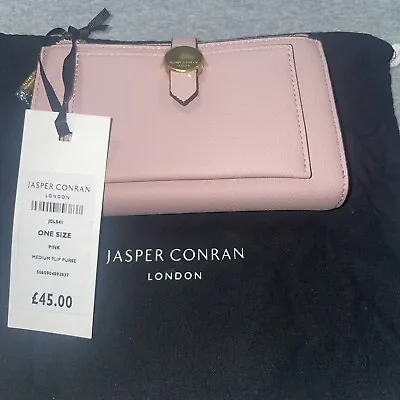 Jasper Conran Purse Womens Small Zip Around Croc Zip Wallet Pink Petite • £13.49