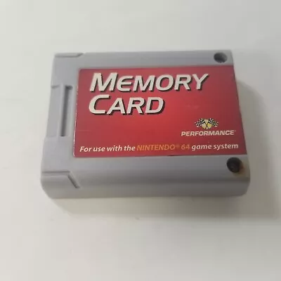 Memory Card Performance Brand For Nintendo 64 N64 Memory Pak #P-302 • $10.99