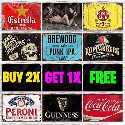 £6.99 • Buy Signs Metal Plaque Vintage Pub Tiki Bar Home Beer Wall Pub Retro Club Man RISERV