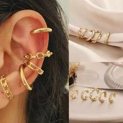 Fashion Ear Cuff Clip No Piercing Chain Cartilage Earrings Trendy Jewelry Gift • $2.79