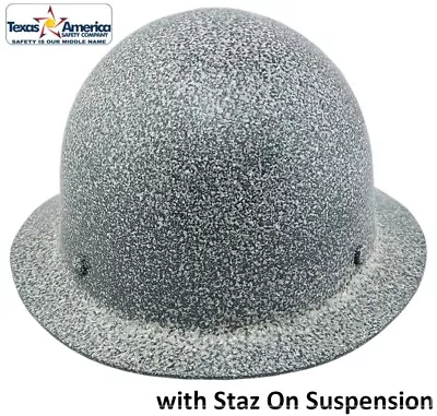 MSA Skullgard Full Brim Hard Hat With STAZ ON Suspension - Textured Stone • $126