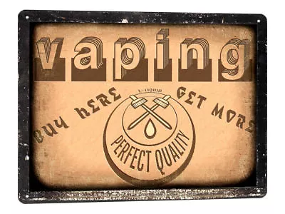VAPING Shop Metal Sign Smoke Shop Vape Pen Vintage Style Wall Decor Art 682 • $19.55