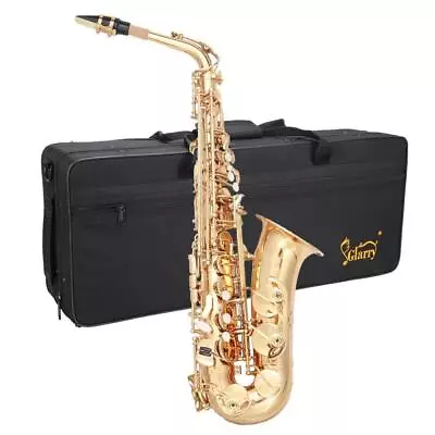 Glarry Alto Saxophone E-Flat Alto SAX Eb With Case Golden • $199.99