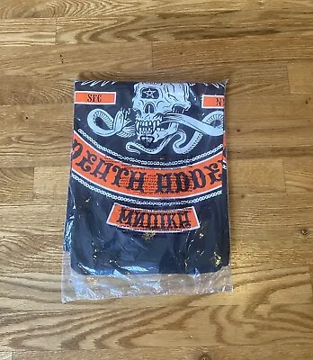 Mishka X Rebel 8 Death Adders Biker Skull Tee Shirt Medium Black *RARE* MNWKA • $150