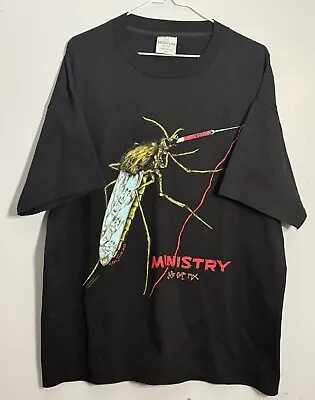 Vintage 1992 Ministry Just One Fix Tour Pushead Metal Thrash Shirt XL • $285