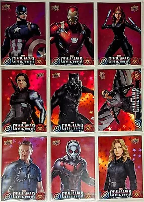 2016 Upper Deck Captain America Civil War Walmart Exclusive Red Foil 50 Card Set • $12.99