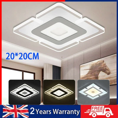 £14.99 • Buy Modern LED Ceiling Light Square Panel Down Lights Bathroom Kitchen Bedroom Lamp