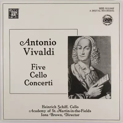 Antonio Vivaldi Five Cello Concerti MHS-912195 Stereo 1988 • $9.99