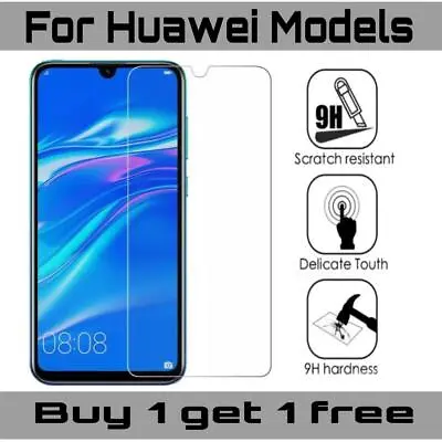 Huawei P Smart (2019) (2020) Y6/7 2.5D Genuine Tempered Glass Screen Protector • £2.99