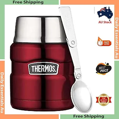 Thermos Stainless King Vacuum Insulated Food Jar 470ml Red SK3000RAUS • $36.49
