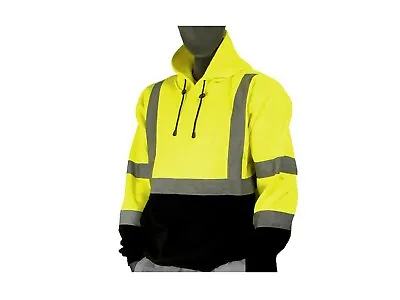 Class III Hooded Sweatshirt High Visibility Reflective Hoodie Pull Over • $32.95