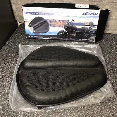 SKYJDM Foldable Motorcycle Gel Seat Cushion Large 3D Honeycomb Structure Shock • $35