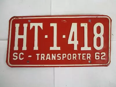 1962  South Carolina TRANSPORTER  License Plate Tag UNIQUE • $99.99