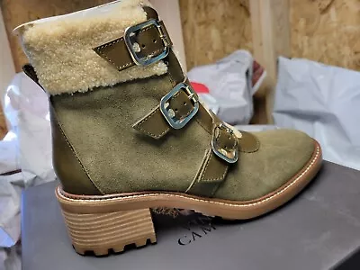 Vince Camuto NIB Klerica Greek Olive Shearling Boot Size 9 • $45