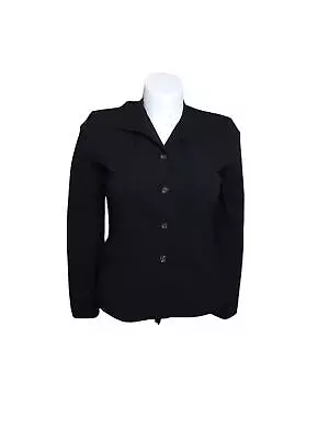 Rafael Women's Black/Vicuna Striped Long Sleeve Button Up Jacket Suit • $18.99