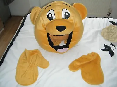 Winnie The Pooh Bear Lookalike Fancy Dress Mascot Costume Head And Paws New • £40