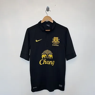 Everton 2012/13 Away Football Shirt Jersey Nike Black Size Small • £28.99