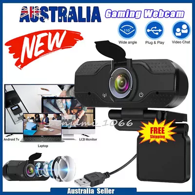 1080P Full HD Gaming Webcam USB For PC Desktop Laptop Web Camera W/Microphone • $15.88