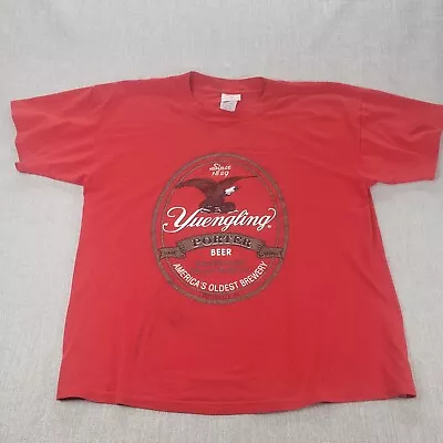 Vintage 80’s Yuengling Porter Beer Red T-Shirt XL USA Made Eagle Single Stitch • $19.19