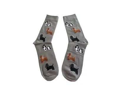 American Cocker Spaniel Socks Fun Unisex One Size Fit Uk 5 - 11 Eu 38 - 46 Gift • £9.99