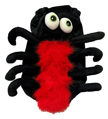 Martha Stewart Spider Halloween Dog Pet Costume Medium Black Red Warm EUC • $8.50