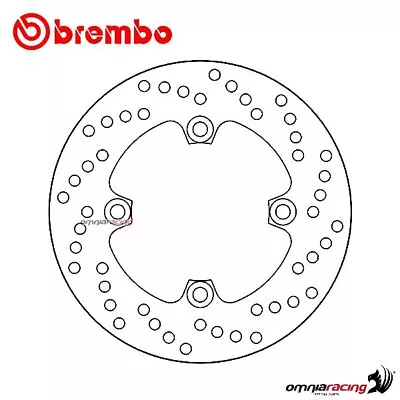 Brembo Serie Oro Rear Fixed Brake Disc For Kawasaki Z750S 2005-2007 • £64