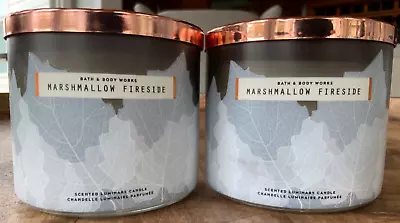 2 CANDLES 3-wick MARSHMALLOW FIRESIDE 14.5oz Candle Bath And & Body Works • $39.79