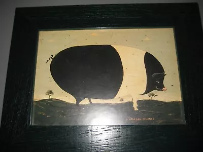 Vintage Warren Kimble  Pig  Framed Print • $30