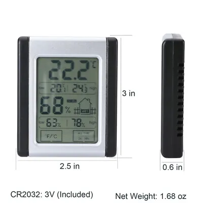 $12.29 • Buy 2023 Digital Thermometer Humidity Meter Room Temperature Indoor LCD Hygrometer