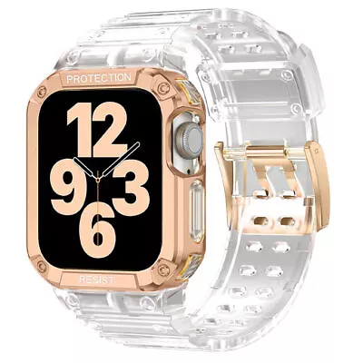 $16.99 • Buy For Apple Watch Band Case Rugged Bumper Strap IWatch SE Series 8 7 6 3 2 45 42mm