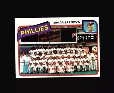 1980 Topps #526 PHILADELPHIA PHILLIES Team Card Unmarked Checklist NRMT • $4