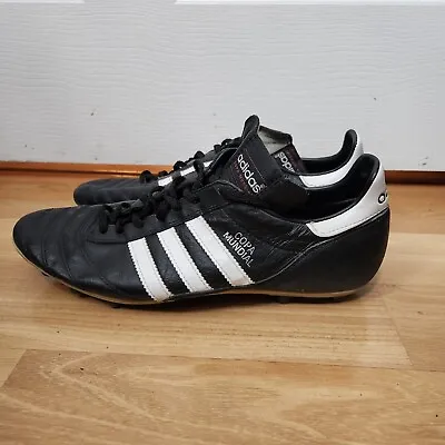 Adidas Copa Mundial Soccer Cleats Men Sz 10.5 Black Leather Shoes Germany LaceUp • $69