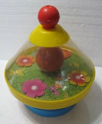 Chicco Spinning Flower/Bumblebee Baby Chime Toy USA Vintage Children's Push Toy • $6.25