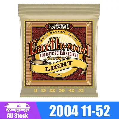 Ernie Ball Earthwood 2004 80/20 11-52 Light Acoustic Guitar Strings BRAND NEW • $10.58