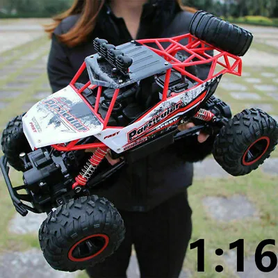 1:16 Kids Boys Toy RC Car Monster Truck 2.4 GHz Remote Control Buggy Big Wheel • £20.99