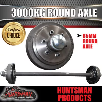 $990 • Buy 3 Tonne Trailer Caravan Axle. 12  Electric Braked 65mm Round. L/C Pattern 3000Kg
