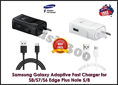 $19.90 • Buy Genuine Samsung Galaxy Fast Wall Charger Adapter USB C S8 S9 S10 S20 / Note 8 9
