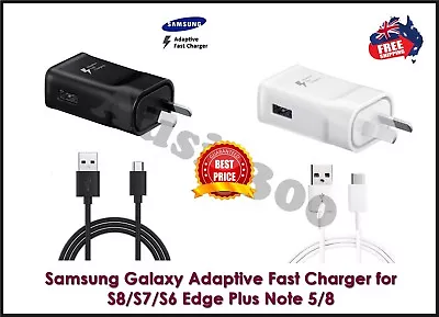 Original Samsung Fast Charger AC Wall Adapter USB C Type-C S9/S8/S10/Note 9/8/10 • $16.90