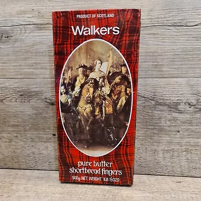 VINTAGE WALKERS SHORTBREAD FINGERS TIN FEAT. PORTRAIT Prince Charlie 1745 • $27