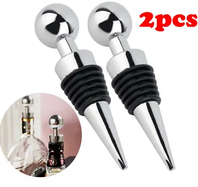 2Pcs Bottle Stopper Set Wine Drinks Beer Champagne Saver Stopper Vacuum Seal Kit • £4.29