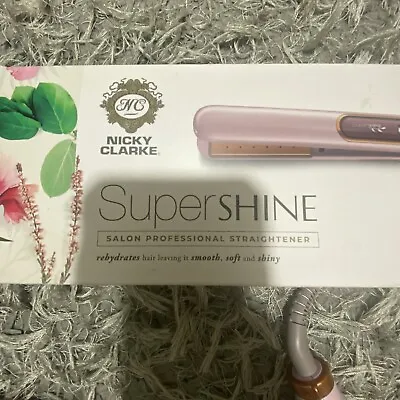 Nicky Clarke Super Shine Rose Hair Straightener Ceramic & Ionic Steam Condition • £29.95