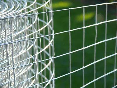 Galvanized Wire Mesh 1  X 1  Aviary Fence Rabbit Hutch Coop Chicken Run Bird • £44.95